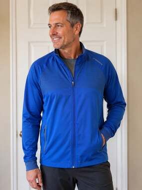 Brooks Drift Shell Running Jacket Blue Men's Water Resistant Zip Up L